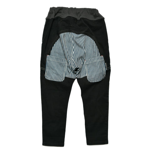 【オフィシャルチーム】ブラックデニムワイドサルエル|S~L|1125231M